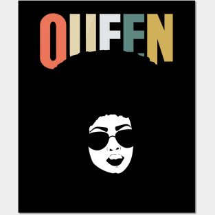Strong Black Woman Afro Words Art Natural Hair Posters and Art